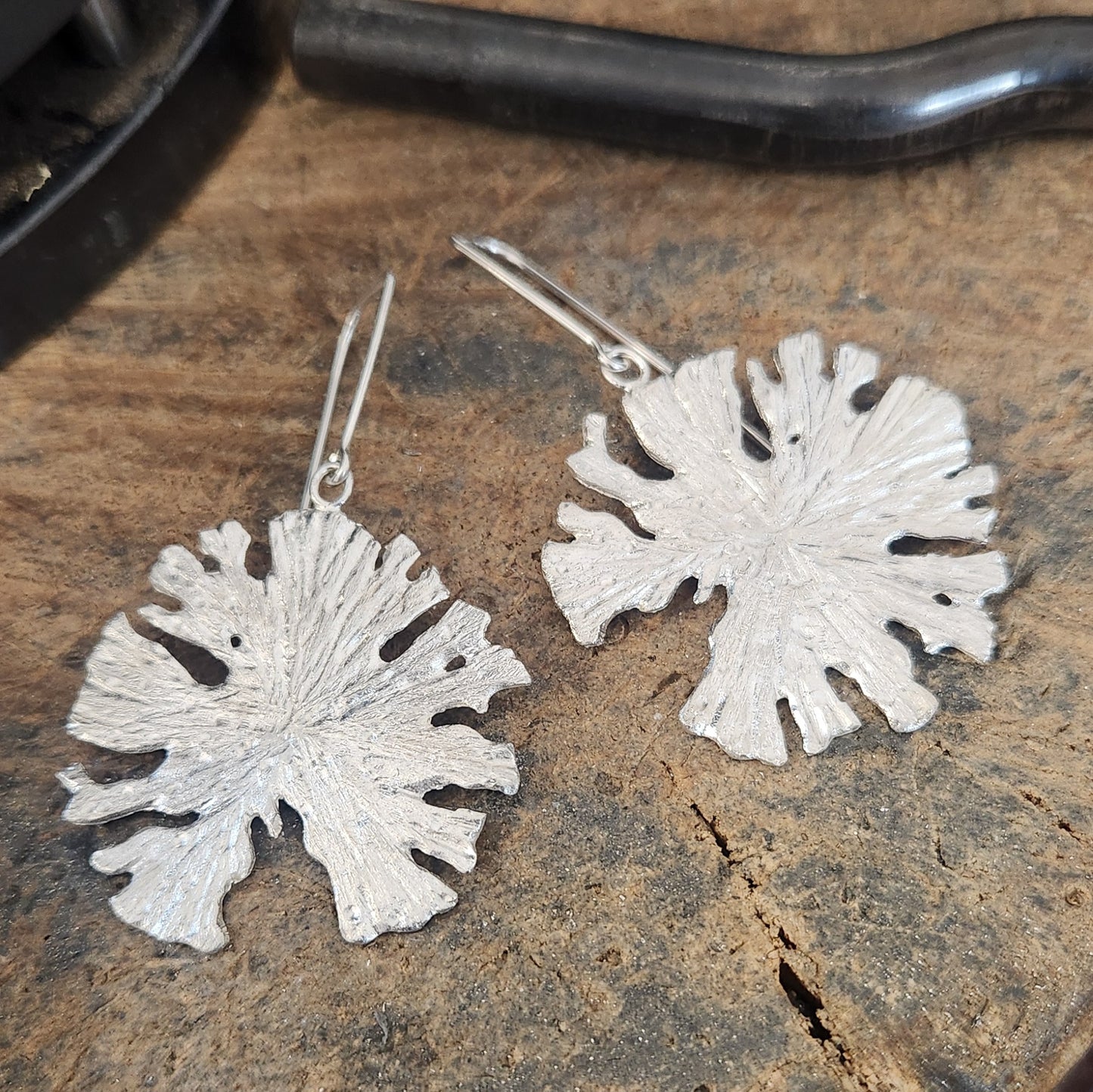Giant Lichen Hook Earrings