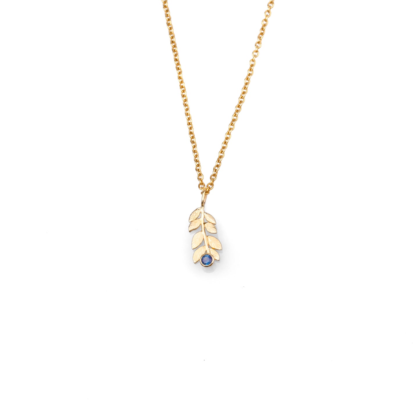 Foliage necklace with Tasmanian Sapphire