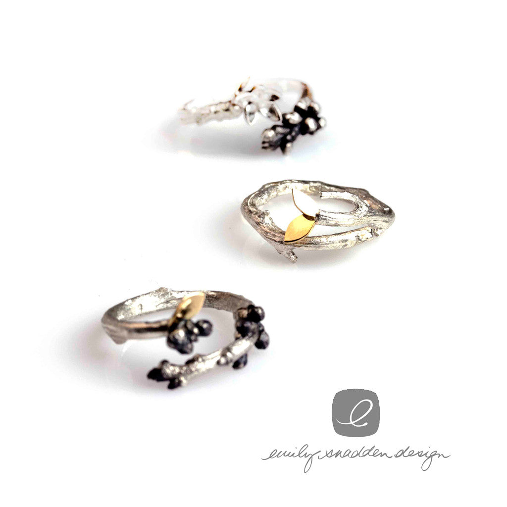 Signature twig ring
