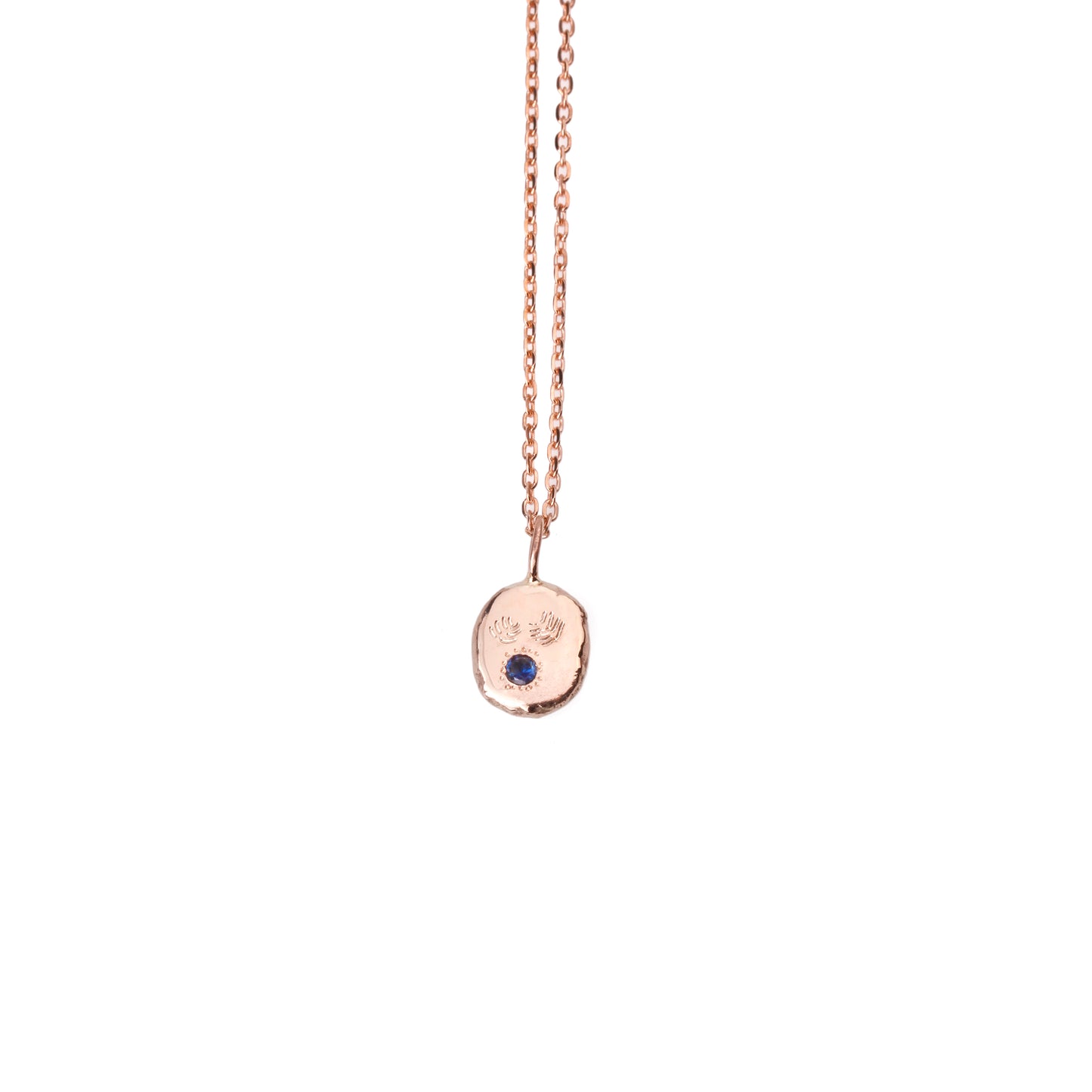 Gold and Sapphire Mini Medallion