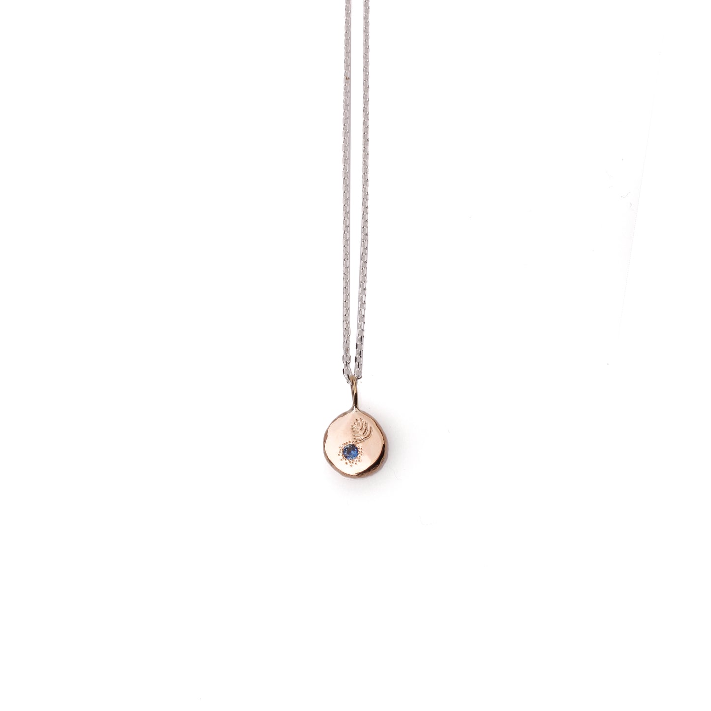 Gold and Sapphire Mini Medallion