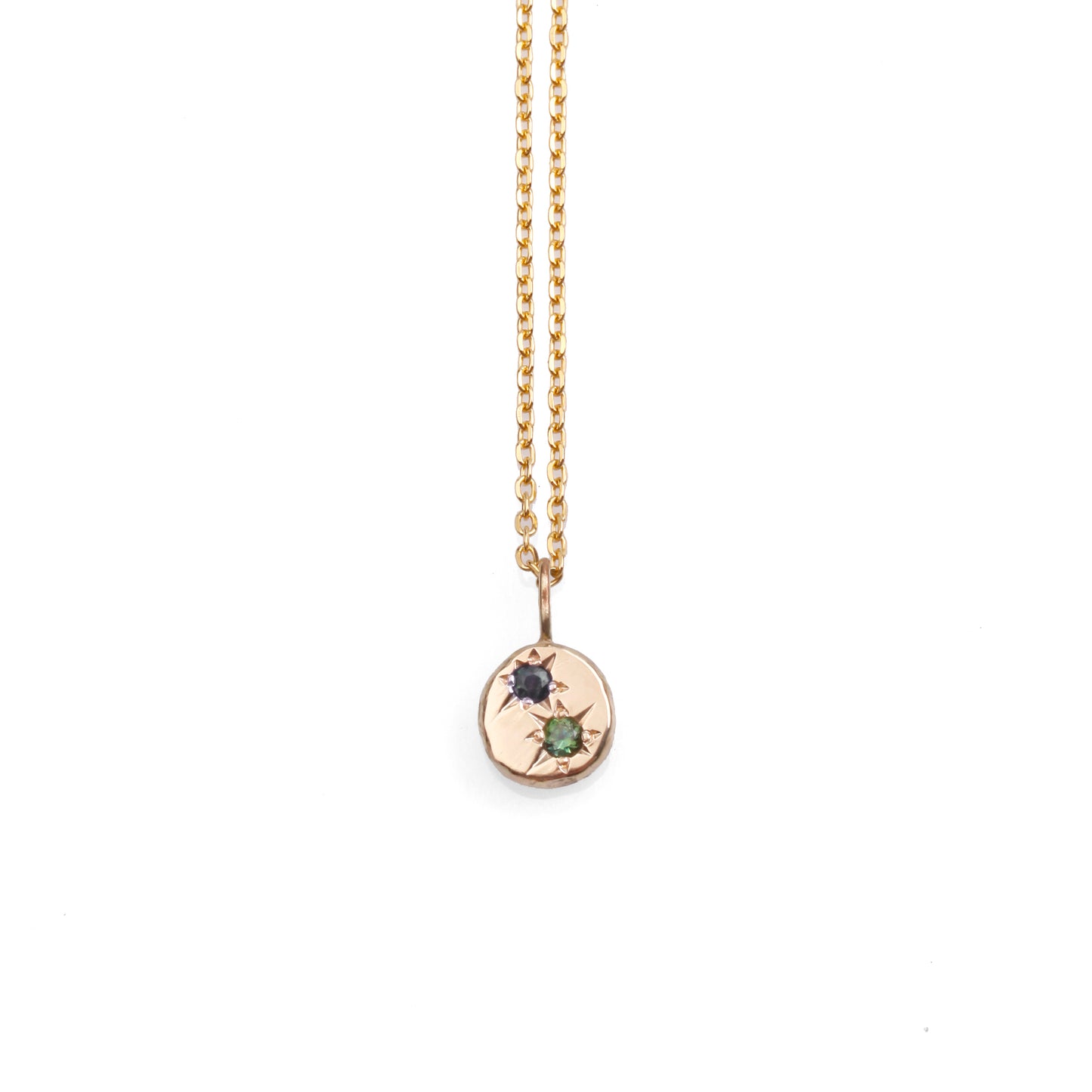 Gold and Sapphire Mini Medallion