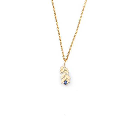 Foliage necklace with Tasmanian Sapphire
