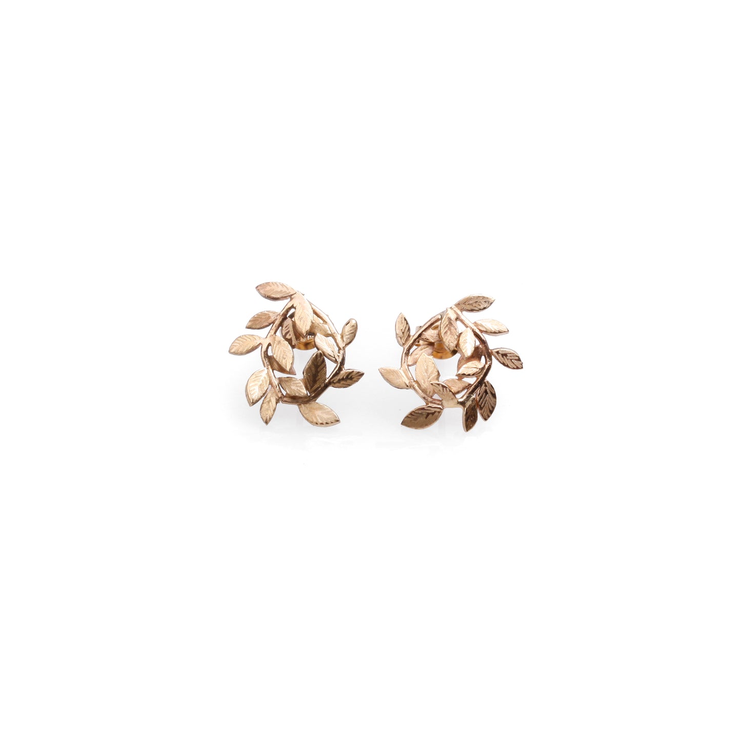 Mini foliage wreath earrings