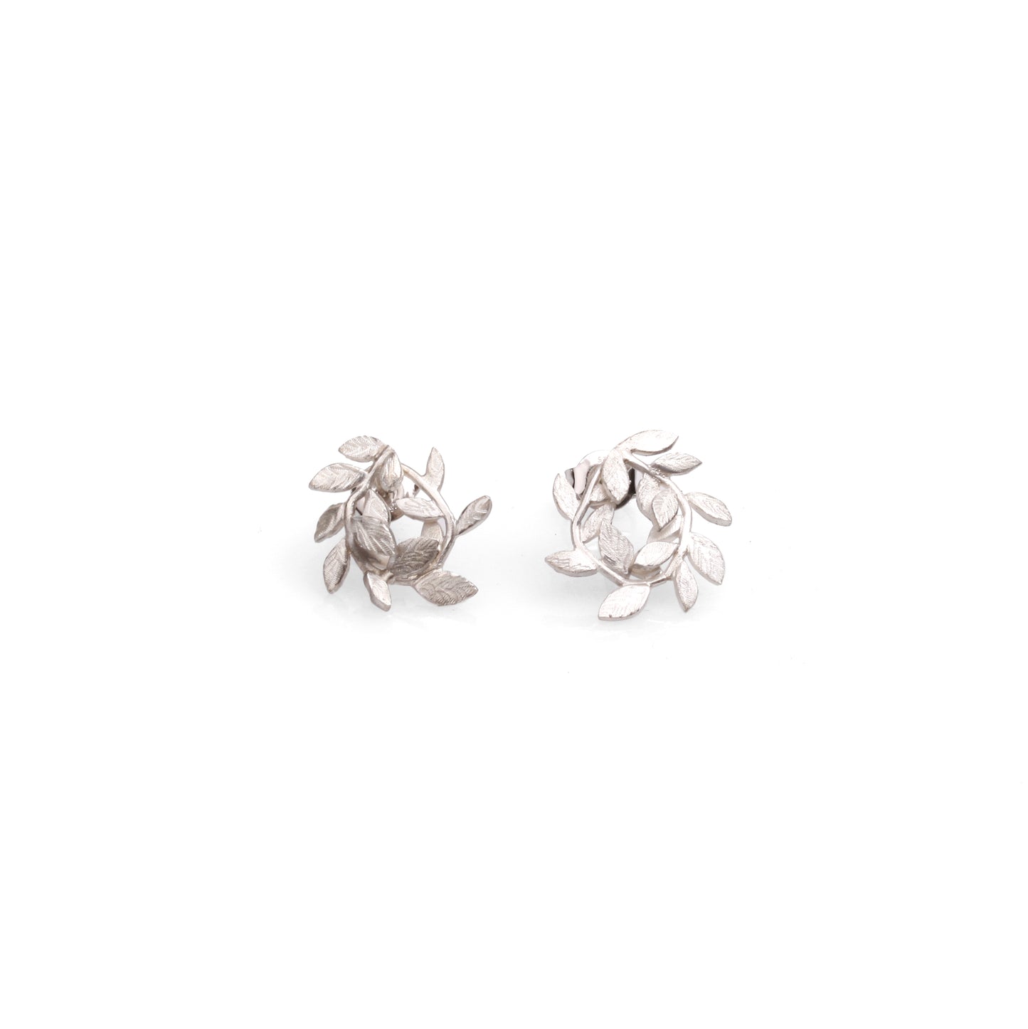 Mini foliage wreath earrings