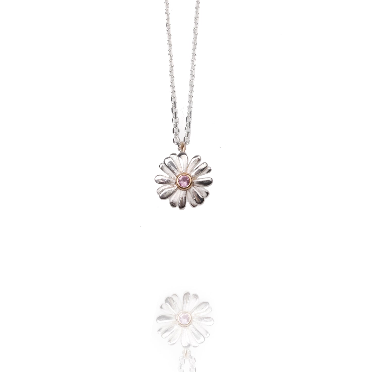 Native Highland Daisy with Sapphire Necklace (Ready to ship)