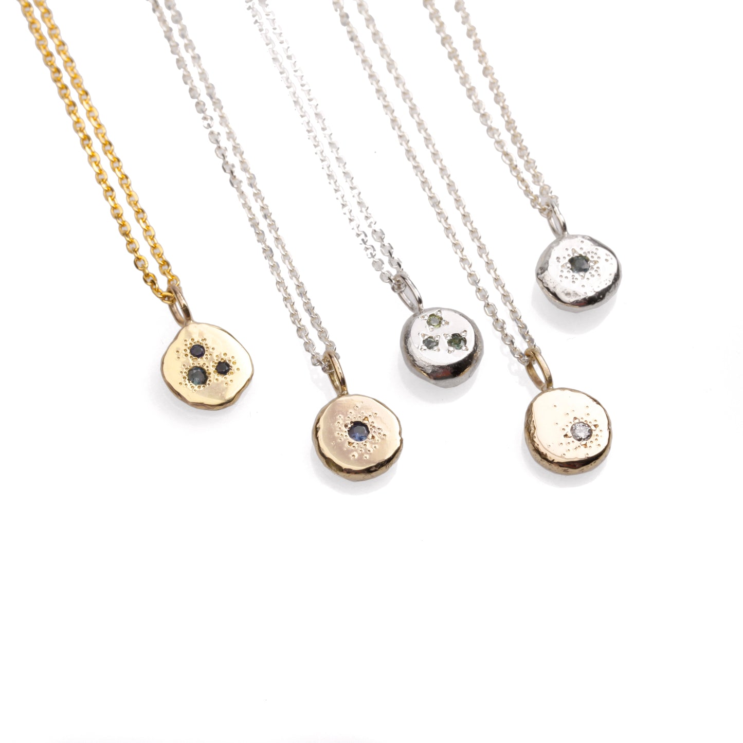 Gold and Sapphire Mini Medallion