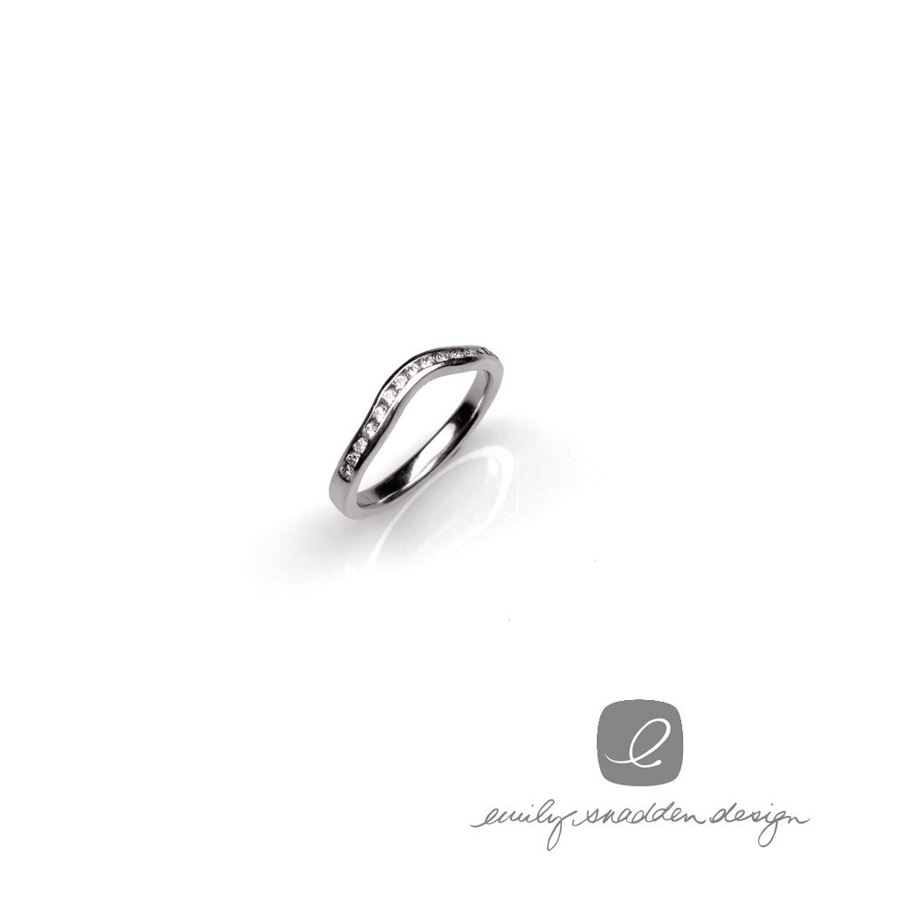 Wedding band (channel set, fitted)