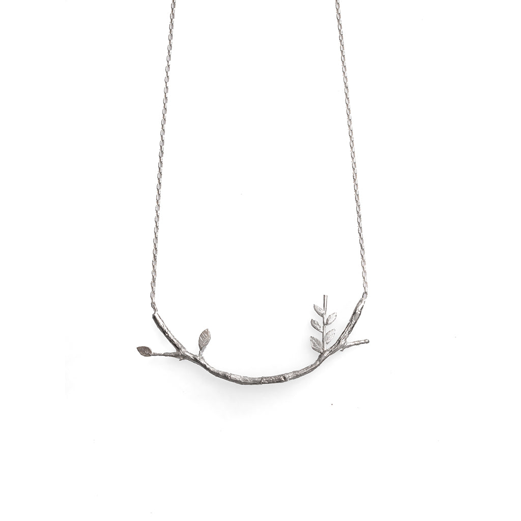 Twig Necklace with Foliage