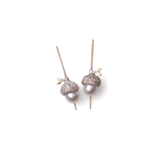 Acorn Drop Hooks with Pearls
