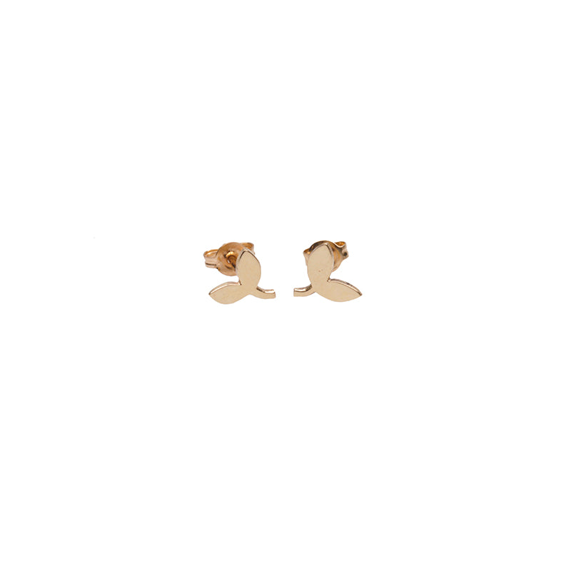 Double Mini Leaf Studs